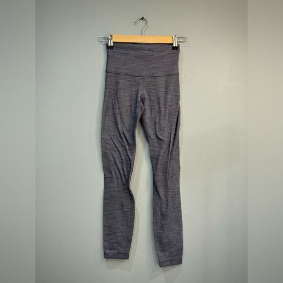 Girls’ Heather Gray Lululemon Leggings Size L VGUC - Picture 1 of 5